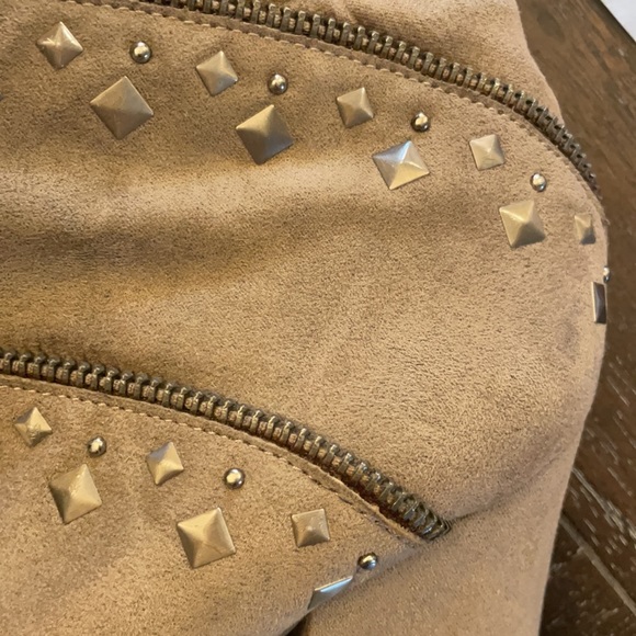 Jessica Simpson Taupe Suede Studded Heels 9.5 - Picture 9 of 13